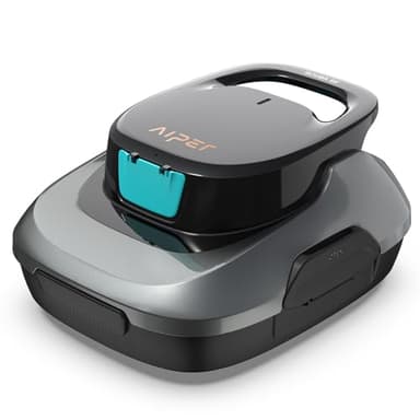 AIPER Scuba SE Cordless Robotic Pool Cleaner with 90-Min Runtime, Smart Self-Parking, Lightweight, Pool Vacuum for Above-Ground Flat Pool up to 860 Sq.ft