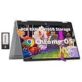 HP 14" 2-in-1 FHD Touchscreen Chromebook Plus Laptop, Intel i3-N305, 8GB LPDDR5, 416GB Storage(256GB SSD+160GB Docking Station), UHD Graphics, FHD Camera, Fast Charge, Wi-Fi 6E, Chrome OS, Silver