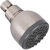 Aqua Elegante High Pressure Showerhead Brushed Nickel - Best Wall Mount, Bathroom, RV Shower Head For Low Flow Showers, 2.5 GPM - Brushed Nickel