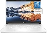 HP 14 Inch Ultral Light Laptops for Business, College Students Laptop, Intel Celeron N4120, 16GB RAM, 320GB Storage(64GB eMMC+256GB Micro SD), 1-Year Office 365 & Windows 11 S, White