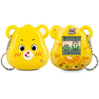 Care Bears Digital Pet - Funshine Bear Nano Pet with Care Features, 1.4” Inch Screen, Handheld Interactive Virtual Pets for Kids, Collectible Electronic Toy, Battery Included
