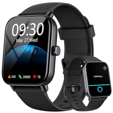 aeac Smart Watches for Men Women Answer/Make Call, Alexa Bulit-in, 1.8" HD Fitness Tracker for Android iOS, Smart Watch with IP68 Waterproof/110 Sport Modes/Heart Rate/Sleep Monitor/Calories/Pedometer