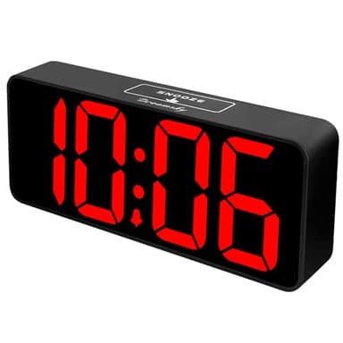 DreamSky Large Digital Alarm Clock Big Numbers for Seniors & Visually Impaired, 9 Inches Electric Clocks for Bedroom, Jumbo Display Fully Dimmable Brightness, USB Ports, Adjustable Alarm Volume