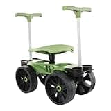 TheXceptional Wheelie Easy-Up | Wheeled Garden Stool with Handles Relieve Pain Getting Up and Down | Gardening Work-Seat with Wheels for Elderly Seniors | Made in USA by Vertex | Model EX530