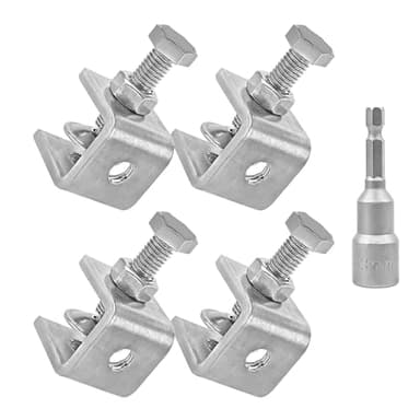 Eunenete 304 Stainless Steel C-Clamps,20mm Mini Tiger Clamps for Woodworking,C-Clamp 4 pack