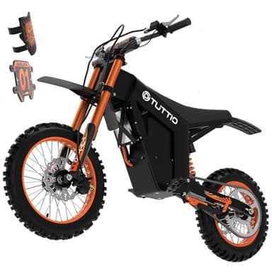 Tuttio Soleil01 Electric-Dirt-Bike for Teens Adults, 14"/12" Fat Tire 2000W 37MPH Electric-Motorcycle with 48V 21AH Battery Ebike 200NM Hydraulic Brakes Mountain Off-Road EBike