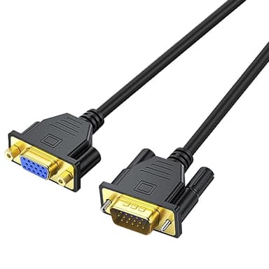 UV-CABLE VGA Extension Cable, VGA Cable Male to Female 6 Feet 15 Pin (Not 9 Pin), SVGA Male to Female HD15 Monitor Video Adapter Cable Support 1080P Full HD for Laptop, PC, Projector, HDTV, Display