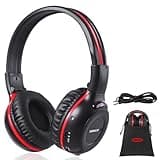 SIMOLIO IR Headphones for Car DVD, Infrared Headphones Kids Universal 2 Channel, Car Headsets Wireless with Bag & 3.5mm AUX Cord for Honda Odyssey Rear Entertainment System, Foldable Durable On-Ear