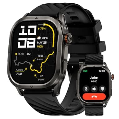 KOSPET Magic P10 Smart Watch with GPS & Compass, Stainless Steel Body, 50-Day Battery, 1.96" AMOLED, 5ATM Waterproof, Compatible for Android & iOS