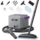 awasky Steam Cleaner: Fast 50-Sec Heat-Up Refill Anytime-No Cooling-Detachable Hose Multi Portable Handheld Steamer Mop for Home Car Upholstery Bed Furniture Bathroom Tile Grout Floor Cleaning Grey