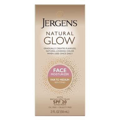 Jergens Natural Glow Daily Facial Moisturizer, Fair to Med 2 fl oz (59 ml)