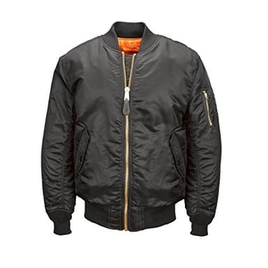 Alpha Industries MA-1 Blood Chit Bomber Flight Jacket - Fighter Pilot Flight Jacket - Black, S