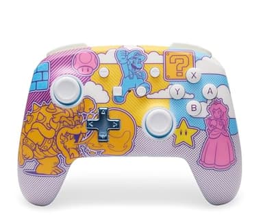 PowerA Enhanced Wireless Controller for Nintendo Switch- Mushroom Kingdom Pop Art, Switch Lite/Switch-OLED Model, Nintendo Switch 2, Gamepad, game controller, Bluetooth controller