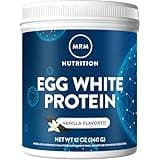 MRM Nutrition Egg White Protein | Vanilla Flavored | 23g Fat-Free Protein | with Digestive enzymes | Highest Biological Value | Clinically Tested | 10 Servings