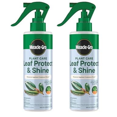 Miracle-Gro Plant Care Leaf Protect and Shine, 4-in-1 Insecticide, Miticide, Fungicide and Leaf Shine Spray for Indoor Plants, 8 fl. oz., 2-Pack
