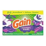 Gain Dryer Sheets, Moonlight Breeze Scent, 120 Count