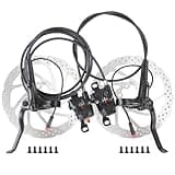 Meteorolite Shimano MT200 E-Bike Hydraulic Disc Brakes Set, 2024 New Upgrade 2-Pin 2-Piston Ebike Hydraulic Brakes Set with 160/180mm Rotors, Pre-Bled with Mineral Oil Electric Bike Hydraulic Brakes