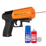Mace Brand Pepper Gun 2.0 with Pepper Spray & Water Training Cartridge Set, 20 Feet Range, Max Strength 10% OC Formula, Long Lasting UV Dye, LED Strobe, Self Defense Pepper Spray Gun for Women & Men