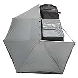 Overland Vehicle Systems HD Nomadic Awning 270 Driver Side - Dark Gray Cover with 1000G PVC Black Travel Cover Universal Fitment - Mounting Brackets Included