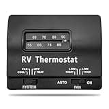 7330F3852 Thermostat Single Stage Heat/Cool Compatible with Coleman RV Air Conditioners Mach Series,Black