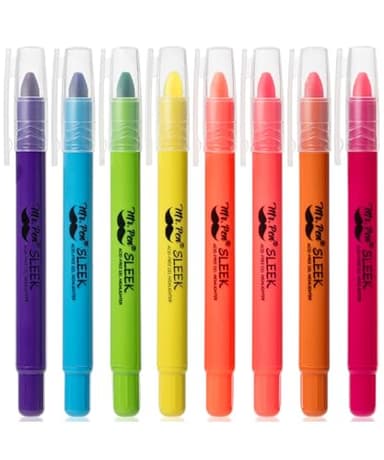 Mr. Pen No Bleed Gel Highlighter, Bible Highlighters, Assorted Colors, Pack of 8