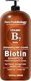 New York Biology Biotin Shampoo for Hair Growth and Thinning Hair – Thickening Formula for Hair Loss Treatment – For Men & Women – Anti Dandruff - 16.9 fl Oz