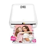 KODAK Step Instant Smartphone Photo Printer - Portable Mini Color Wireless Mobile Printer - Zink 2x3” Sticky-Back Photos - Bluetooth Compatible with iOS & Android Devices - Fun Editing App - White