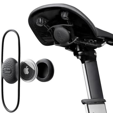 Bone Bike Air Tracker Tag Strap, Hidden Bicycle GPS Tracker Case for Apple Tag, Ultra-Lightweight Scratch-Free & Waterproof Silicone Holder, Anti-Theft Seatpost Mount for Mountain Bikes & Scooters