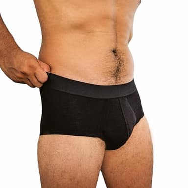 Depend Washable Adult Incontinence Underwear for Men, Reusable, Light Absorbency, Large, Black, 1 Count