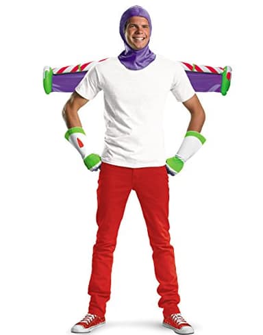 Disney mens Disguise Disney Pixar Toy Story and Beyond Buzz Lightyear Adult Kit costume accessory sets, White/Purple/Green/Red, One Size US