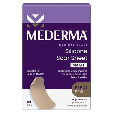 Mederma Medical Grade Silicone Scar Sheets - Improves Appearance of Old & New Scars from Injury, Burn & Surgery, Breathable & Flexible, 4 Count