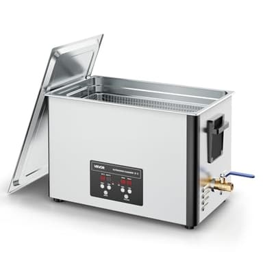 VEVOR 30L Ultrasonic Cleaner, Professional Ultrasonic Cleaner Machine with Cleaning Basket & Digital Display, 480W Stainless Steel 40kHz Industrial Cleaning Machine for Parts, Carburetors, Instruments
