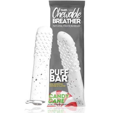 Limited Edition Minty Cane Aroma PuffBar Hand Fidget Relief to Help Quit Vaping and Quit Smoking Naturally with Essential Oil | Chewable Breather Quit Smoking Inhaler Oral Fixation Aid Stick