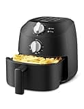 COMFEE' Compact 2.1 Quart Air Fryer with 12 Menu Options, Adjustable Timer & Temperature Control 180-400 degrees F, Dishwasher-Safe Nonstick Fry Basket with Stainless Steel Finish