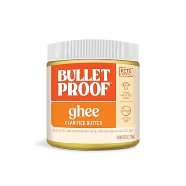 Bulletproof Grass Fed Ghee, Pasture Raised, 100% Grass Fed Clarified Butter, Keto, Paleo, Lactose Free, Casein Free, Non-GMO, 13.5 oz