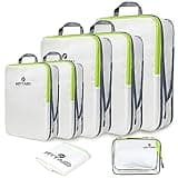 BGTYAED Luggage Packing Cubes 7 Set Travel Packing Organizers for Suitcases, Compression Bags, Carry-Ons Small Clear Cube Organizers
