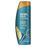 Head & Shoulders Royal Oils Moisturizing Shampoo, Anti Dandruff Treatment for Natural, Curly, and Coily Hair, with Coconut Oil and Apple Cider Vinegar, Sulfate, Paraben & Dye-Free, 12.8 Fl Oz