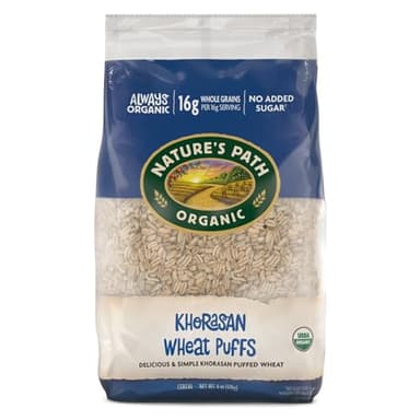 Nature's Path Organic Khorasan Wheat Puffs Cereal, 6 oz (Pack of 12), Earth Friendly Packaging