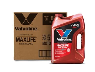 Valvoline MaxLife High Mileage 5W-20 Synthetic Blend Motor Oil 5 Quart, Pack of 3
