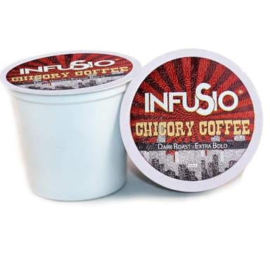 96 Count - Chicory Coffee, Single Serve Coffee Pods for Keurig K Cup® Brewers - InfuSio Premium Roasted Coffee (Chicory, 96 count Compatible with 2.0)……