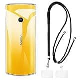 Compatible with Nokia 110 4G 2021 Case + Universal Mobile Phone Lanyards, Neck/Crossbody Soft Strap Silicone TPU Cover Bumper Shell for Nokia 110 4G 2021 (1.8”)