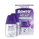 Rohto Dry Aid Lubricant Eye Drops, Fast Relief for Dry Eyes, Long-Lasting Hydration, Dry Eye Symptom Relief, Moisturizing and Soothing Eye Drops for Dry Eyes, Contact Lens-Friendly, 0.34 fl oz