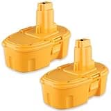 DASNITE 2Pack 4.8Ah 18V DC9096 Ni-Mh Replacement for Dewalt 18V Battery Compatible with Dewalt Battery DC9098 DC9099 DW9096 DE9039 DE9095 DE9096 DE9098