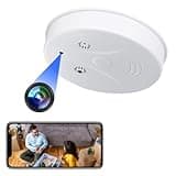 Hidden Camera Smoke Detector HD 1080P Wireless WiFi Cam Video Mini Cam with Night Vision and Motion Detection & Loop Recording Indoor Cam for Home Office（No Sound）