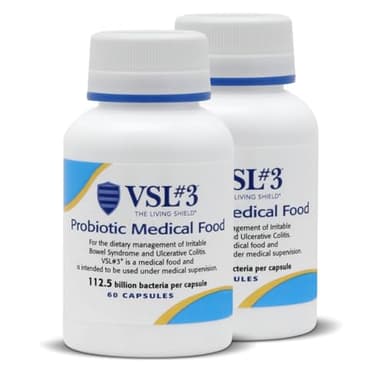 VSL#3® Probiotics for Digestive Health, IBS & UC Symptoms - 112.5B CFUs, High-Potency, Multi-Strain, Live, Refrigerated Probiotic, Medical Food for Gut Health Support in Men & Women, 120 Capsules