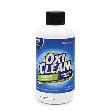 OxiClean - Outdoor Multipurpose Super Concentrated Cleaner - Makes 1 Gallon - Stain Remover - Driveway Cleaner for Concrete - Degreaser for Cement, Brick, Vinyl, and Patio Furniture (6oz = 1 Gallon)