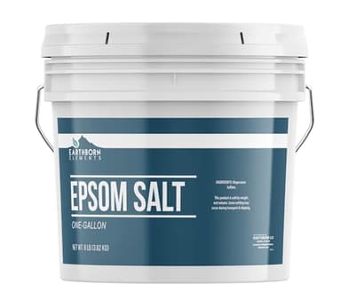 Earthborn Elements Epsom Salt (1 Gallon), Resealable Bucket, Magnesium Sulfate Soaking Solution, All-Natural
