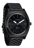 NIXON Time Teller Solar A1369 - All Black/White - 100m Water Resistant Men's Analog Solar Powered Fashion Watch (40.5mm Watch Face, 20mm 5 Link Stainless Steel Band)
