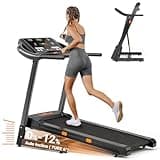 THERUN Incline Treadmill, 0-12% Auto Incline Treadmill for Running and Walking, 300 lbs Weight Capacity Folding Treadmill with Wide Belt, 3.0 HP, 18" LED Screen, 2 Layers Shock-Absorbing
