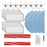 RONGJU 22 PACK S7 Accessories Kit Compatible with Roborock S7, S7+, S7 MaxV, S7 MaxV Plus, 2 Main Brush, 4 Mop Cloth, 6 Filter, 8 Side Brush